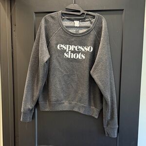 Project Social T Charcoal 'Espresso Shots' Crewneck Sweatshirt